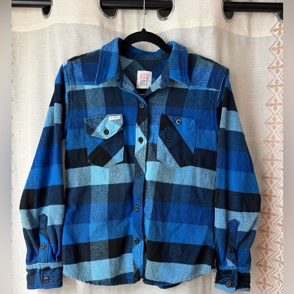 Topo Designs Women’s Blue Plaid Flannel